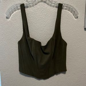 Forest Green Corset Tank Top